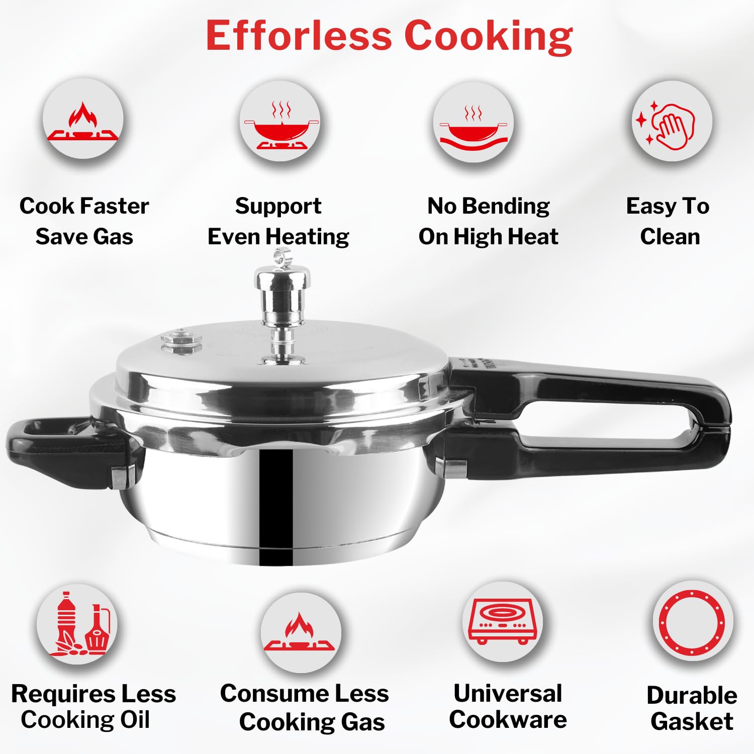 Vinod Deep Pan Pressure Cooker - 4.5 L Senior - PPWCSR