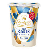 Brownes Dairy Greek Style Yoghurt Plain - 1 Kg