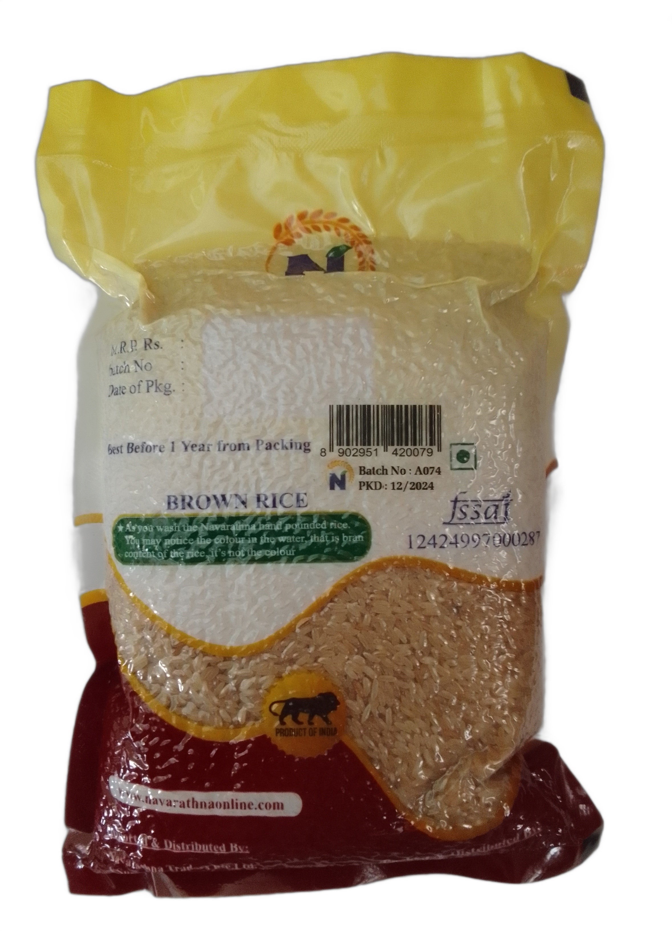 Navarathna Hand Pounded Ponni Rice - 1 Kg