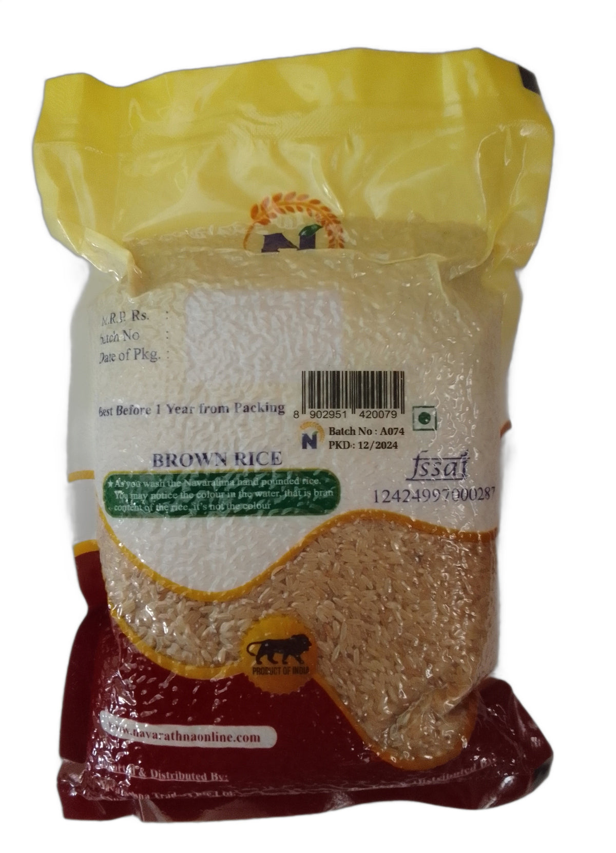 Navarathna Hand Pounded Ponni Rice - 1 Kg
