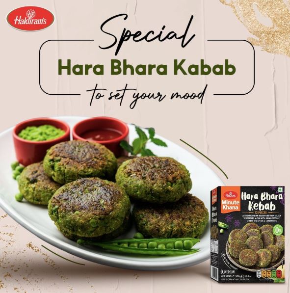 Haldiram's Hara Bhara Kebab (Chilled) - 300 g (12 Per Pack)