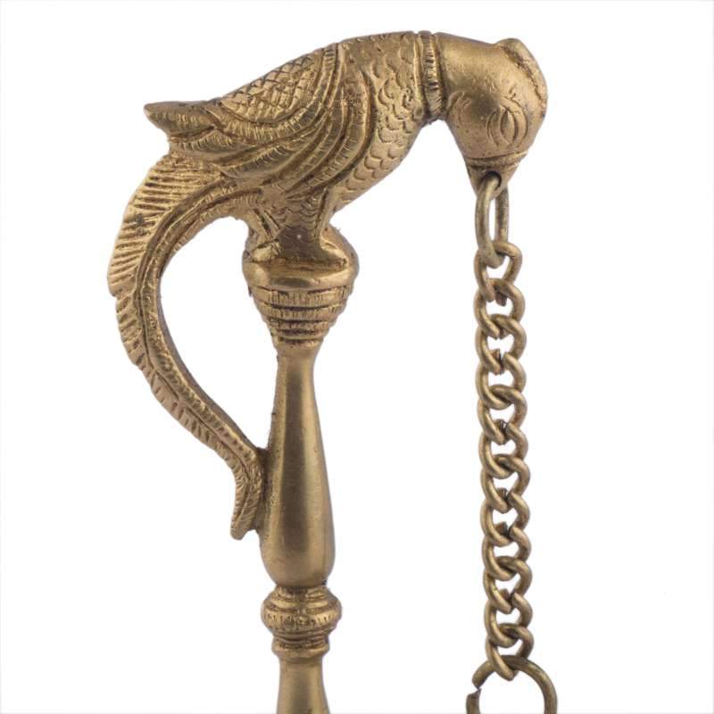 Bird Holding Hanging Lamp Brass Antique - 1 Pc