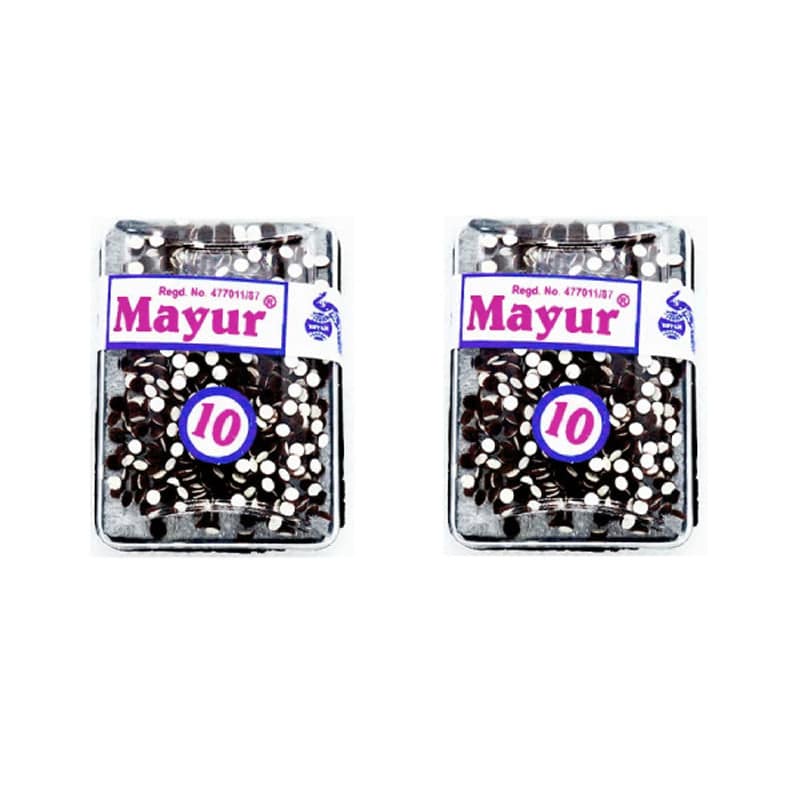 Mayur Sticker Kumkum Bindi Size 10  - Set Of 2
