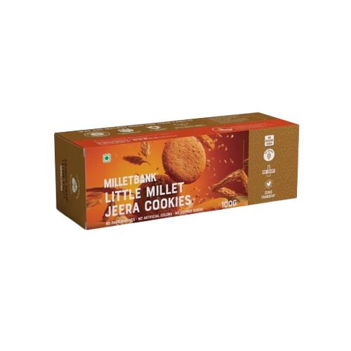 Millet Bank Little Millet Jeera Cookies Fragrant Cumin Infusion No Preservatives No Artificial Colors No Refined Sugar - 100 g