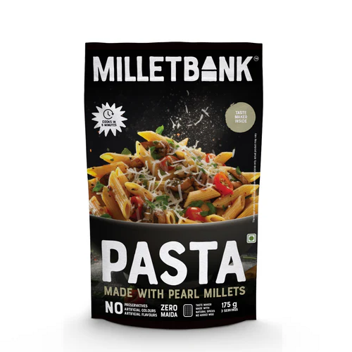 Millet Bank Pearl Millet Pasta No Preservatives Artificial Colorings or Flavourings - 175 g