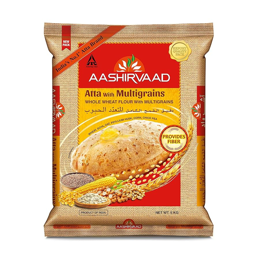 Aashirvaad  Whole Wheat Flour (Atta) with Multigrains - 5 Kg