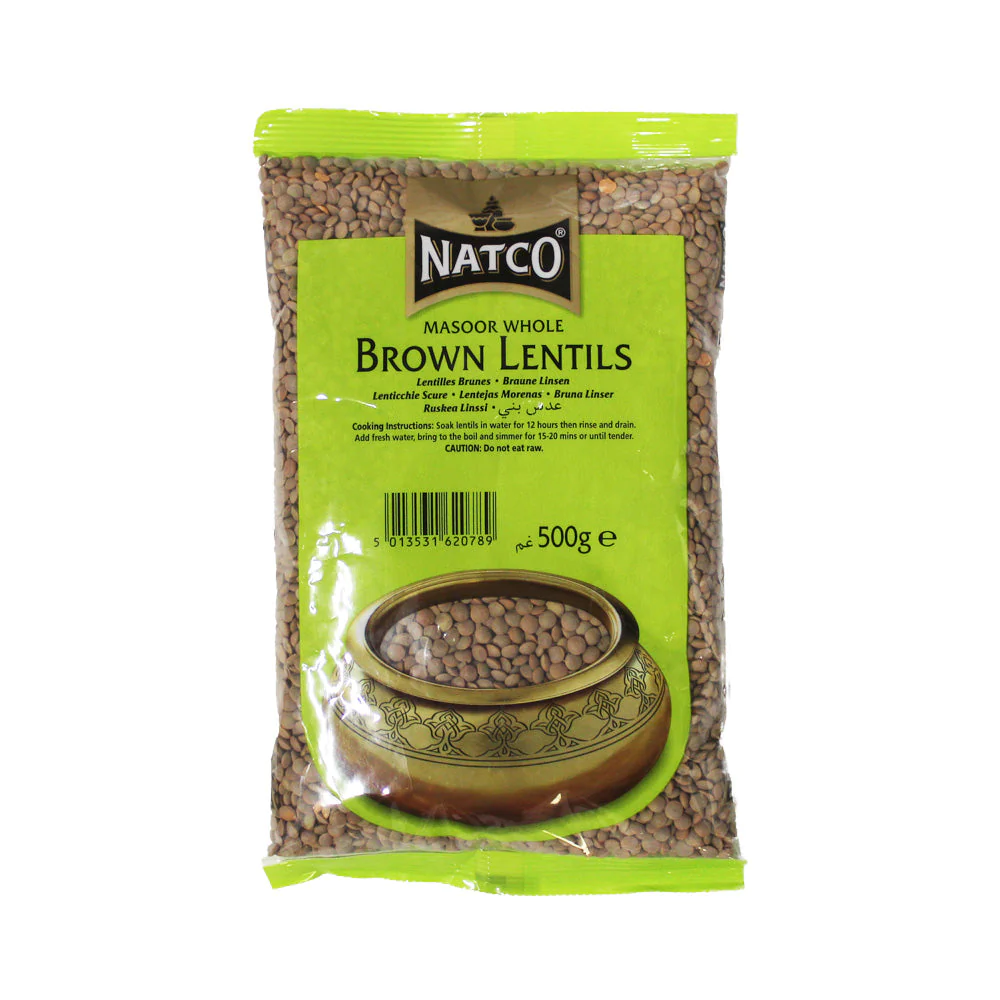 Natco Brown Lentils (masoor Whole With Skin)  - 500 g