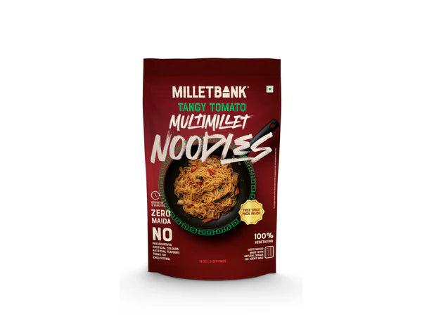 Millet Bank Multi Millet Tangy Tomato Hakka Noodles- 180 g