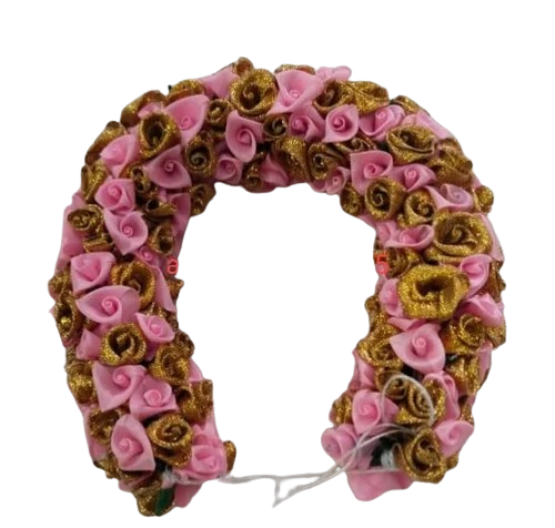 Artificial Flower Veni PInk & Gold - 1 Pc