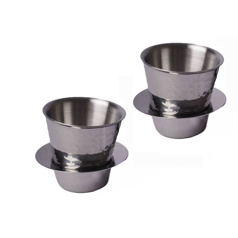 New Style Hammered Coffee Dabara - Set of 2