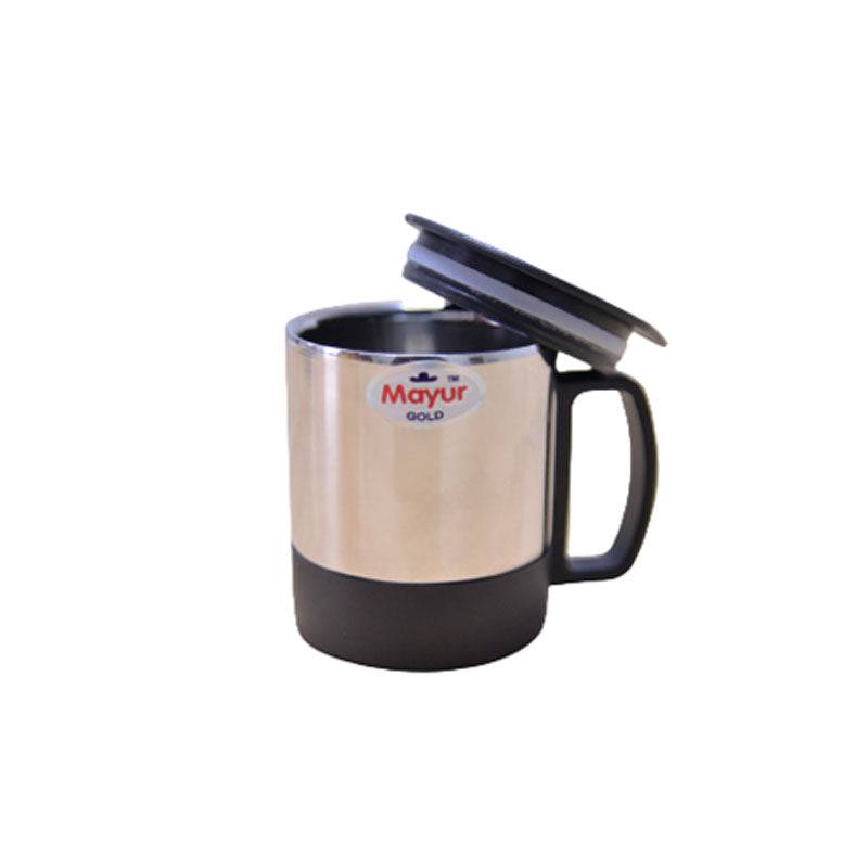 Stainless Steel Coffee Mug With Lid - 1 pc