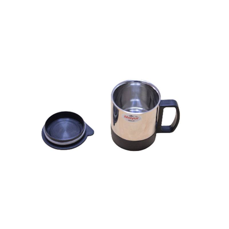 Stainless Steel Coffee Mug With Lid - 1 pc