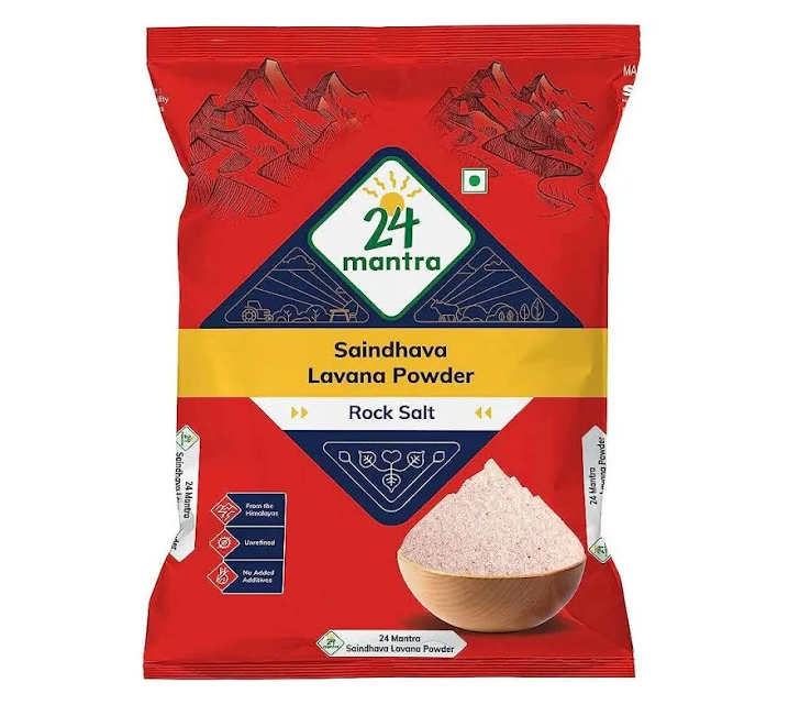 24 MANTRA Himalayan Pink Rock Salt (Saindhava Lavana Powder)  (Certified ORGANIC) - 1 Kg