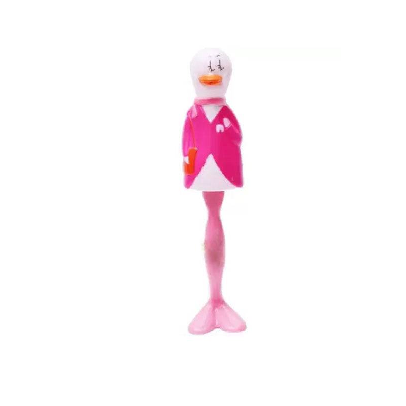 Duck Cartoon Toy manual Tooth Brush For Kids (Pink) - 1 pc