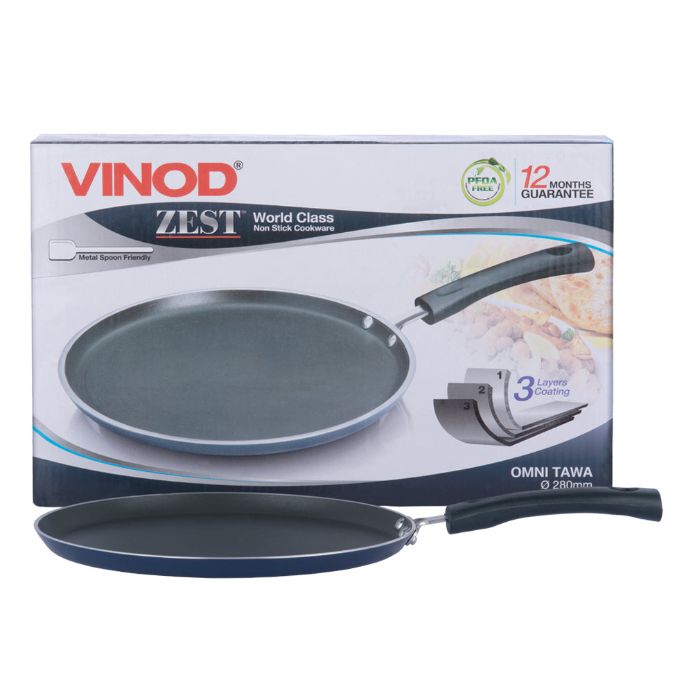 Vinod Zest Aluminium Non Stick Dosa Omni Tawa - 28cm - ZOT28