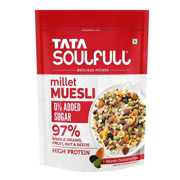 Tata Soulfull 0% Added Sugar Millet Muesli - 500 g