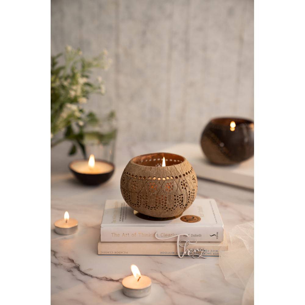 Tropical Tealight Candle Holder - 1 Pc