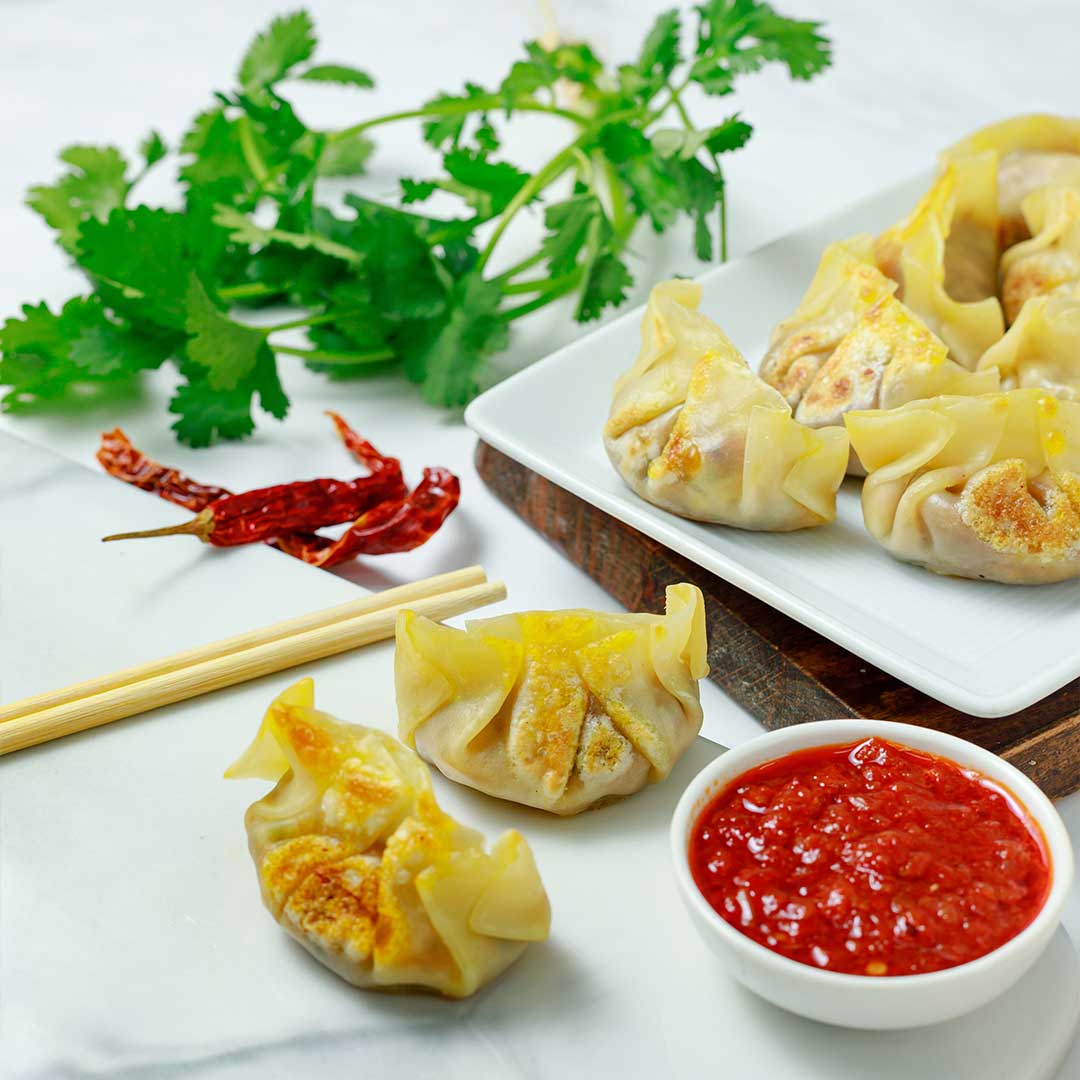 The Kebabsmith Vegetarian Dumpling Momos - 10 pcs