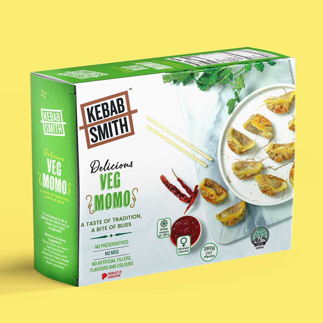 The Kebabsmith Vegetarian Dumpling Momos - 10 pcs
