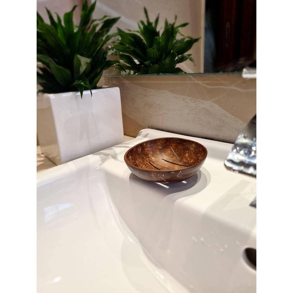 Coconut Shell Soap Dish - 1 Pc