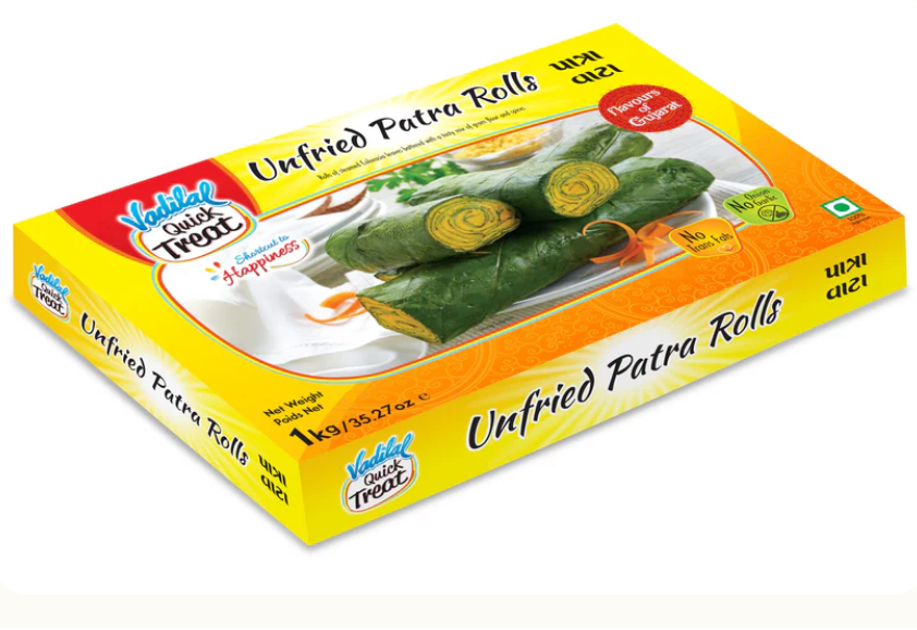 Vadilal Unfried Patra Rolls (Colocasia Leaves Roll) (Chilled) - 1 kg