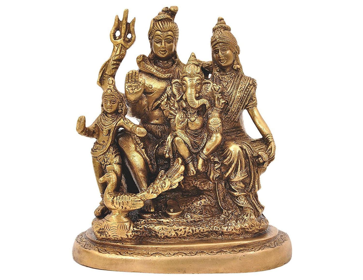 Lord Shiva Parvati And Ganesha Murti Standard - 1 Pc