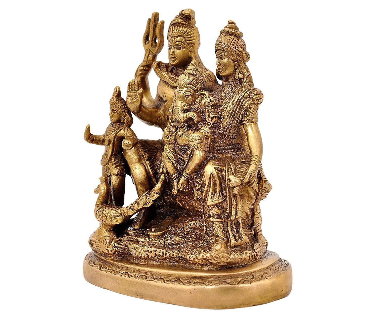 Lord Shiva Parvati And Ganesha Murti Standard - 1 Pc
