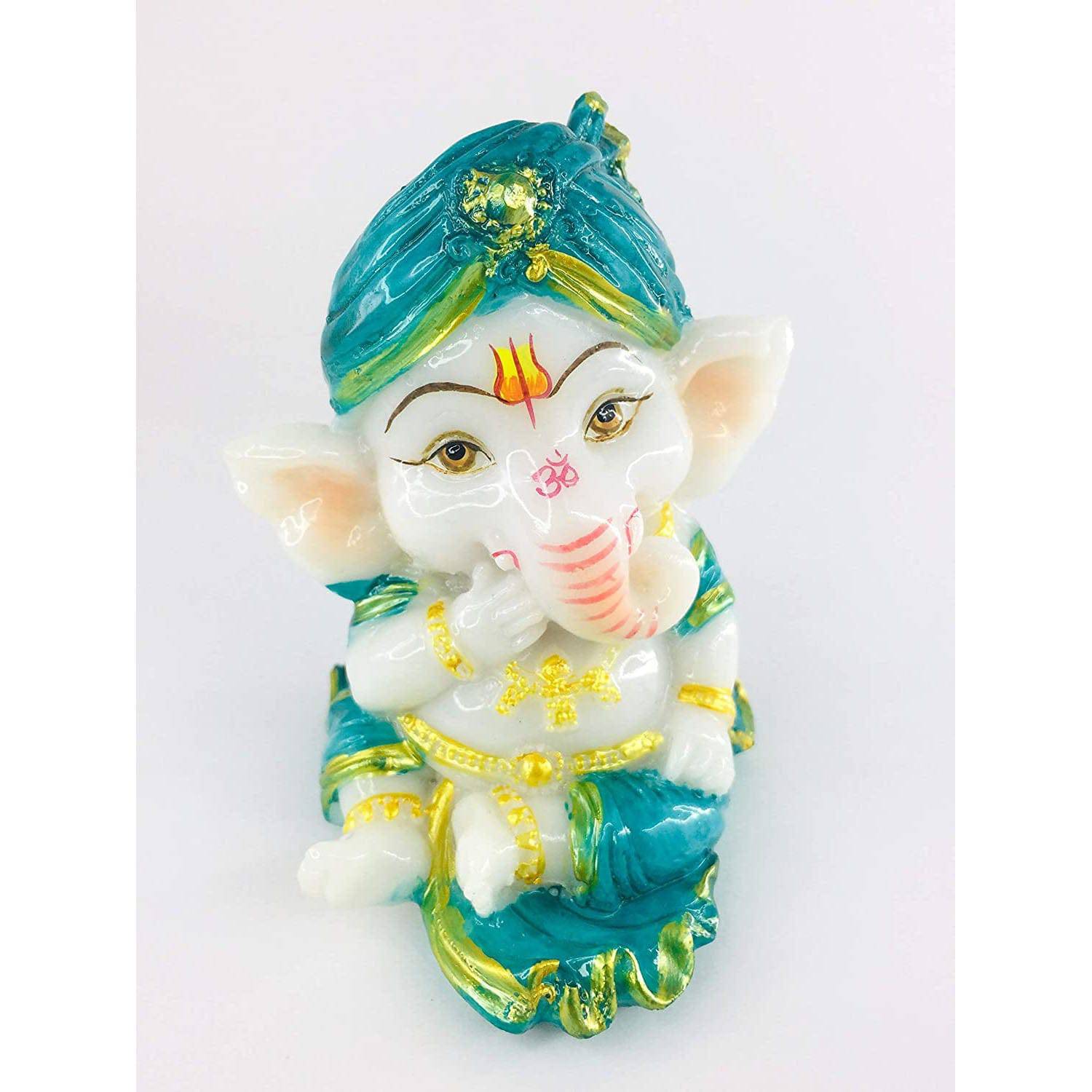 Mini Ganesh Statue Showpiece For Home Decor - 1 Pc