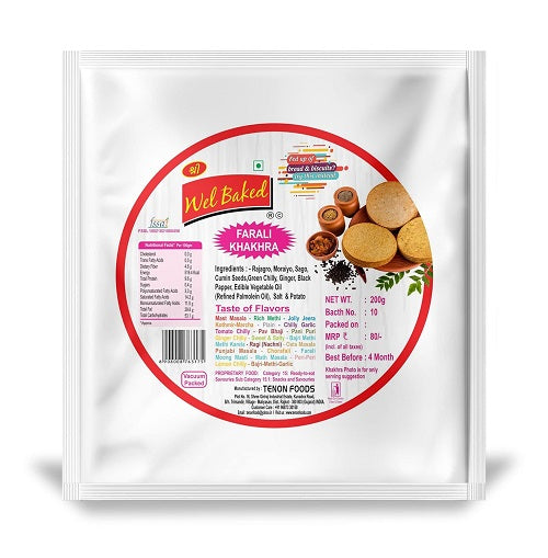 Wel Baked Whole Wheat Khakhra Farali - 200 g