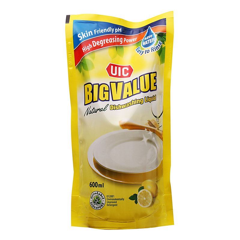 UIC Big Value Lemon Refill Dishwashing Liquid 