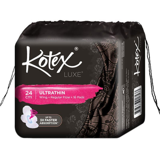 Kotex Luxe Ultrathin Wing Reg Flow 24Cm Sanitary Napkins