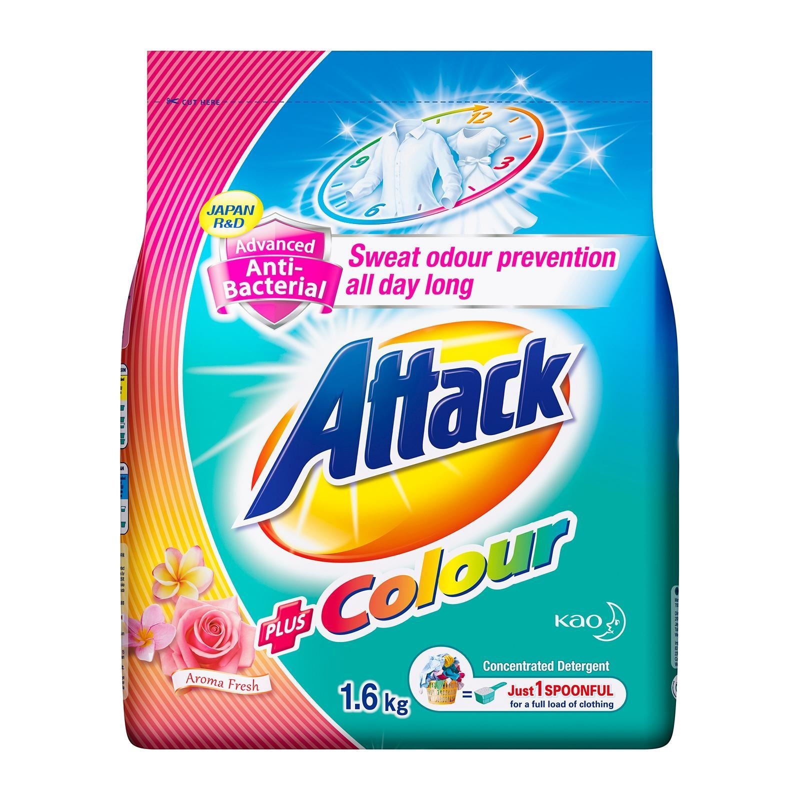 Attack Anti Bacterial Ultra Power Powder Detergent Plus Colour