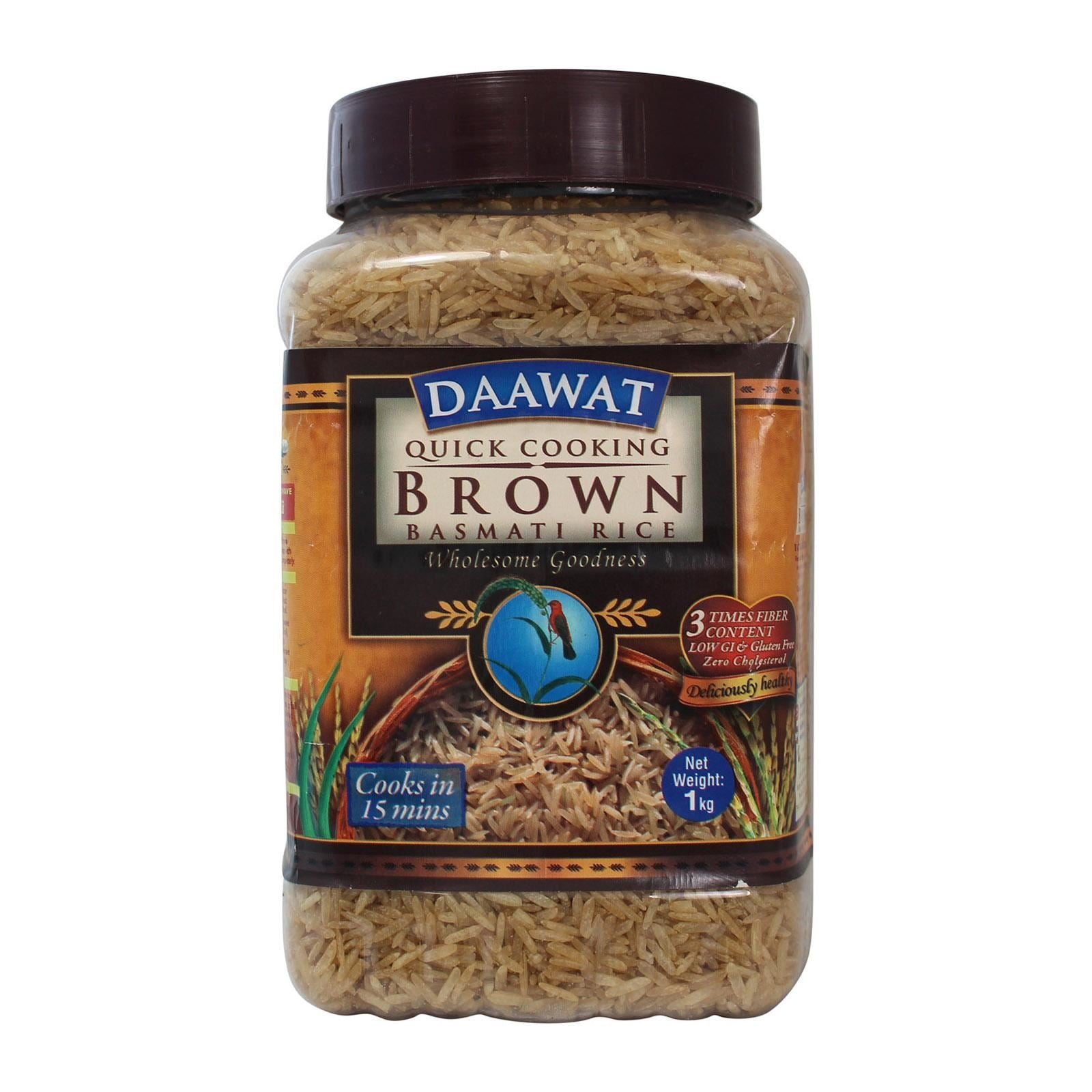 DAAWAT Quick Cooking Brown Basmati Rice JAR