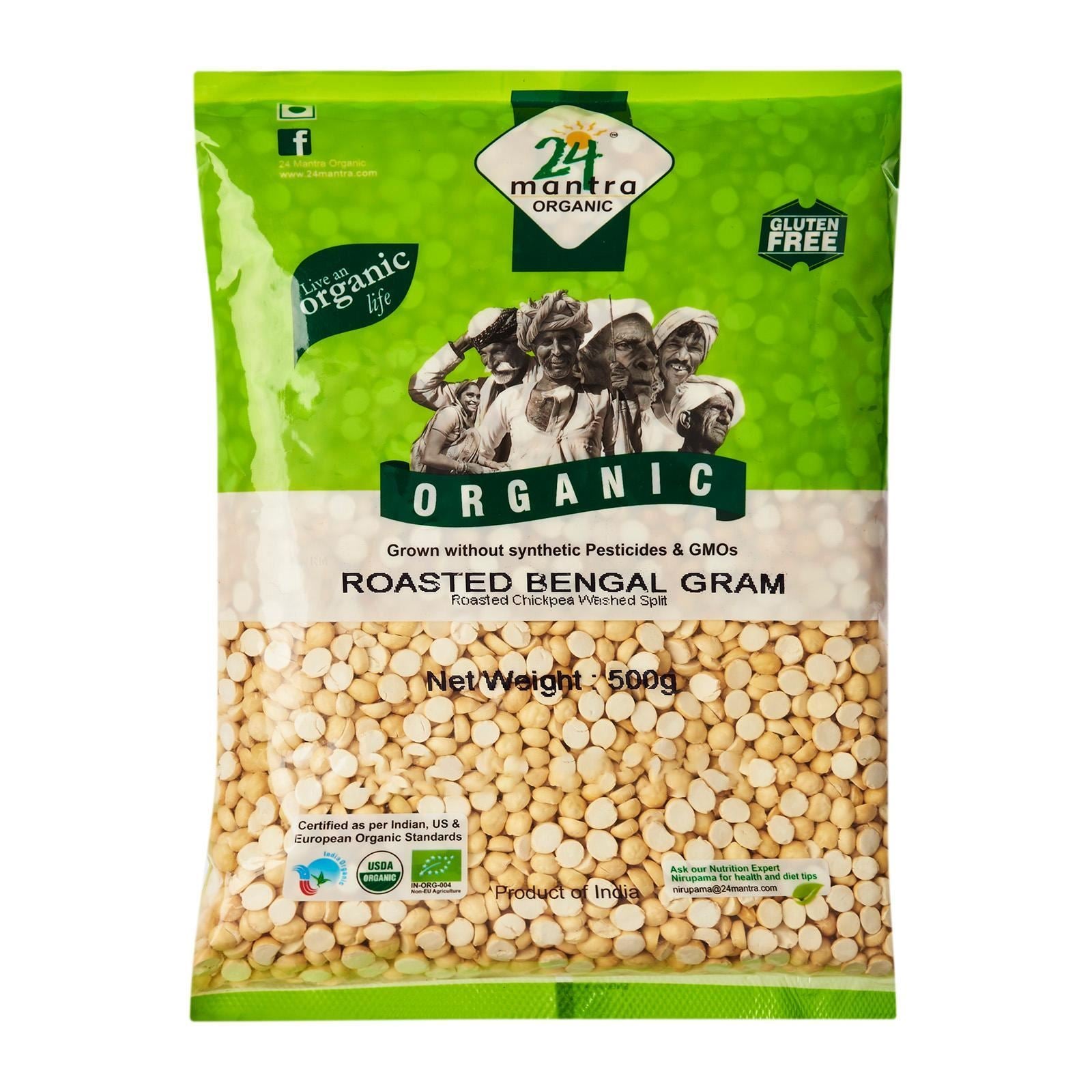 24 MANTRA Roasted Bengal Gram/Fried Gram (Certified ORGANIC)