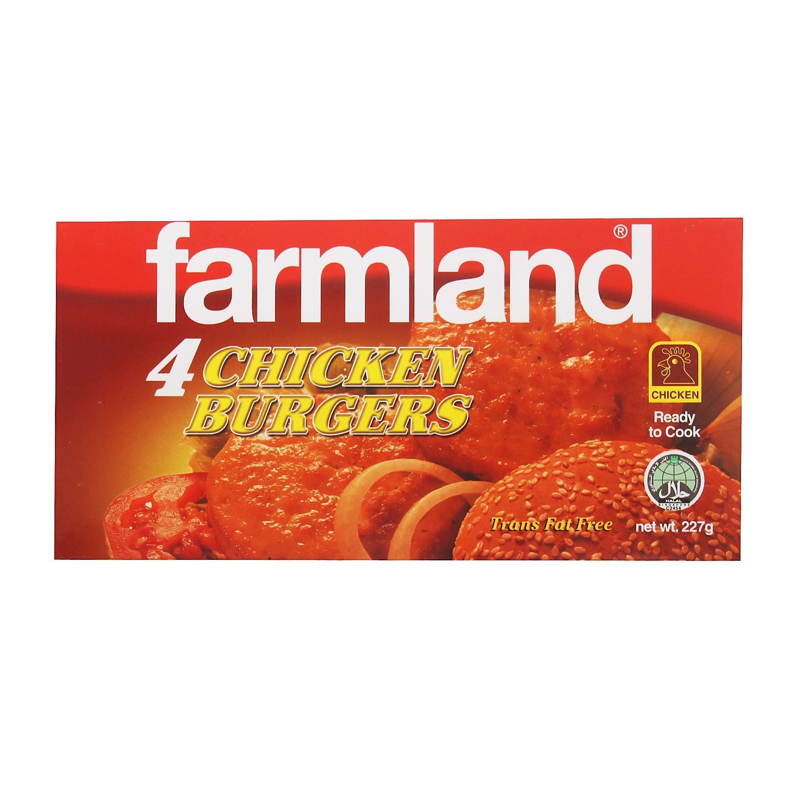 Farmland Chicken Burger Patties (Frozen) 227g 4 Pcs
