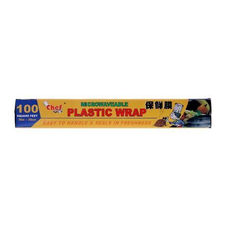Chef Microwaveable Plastic Wrap 100 Sqt