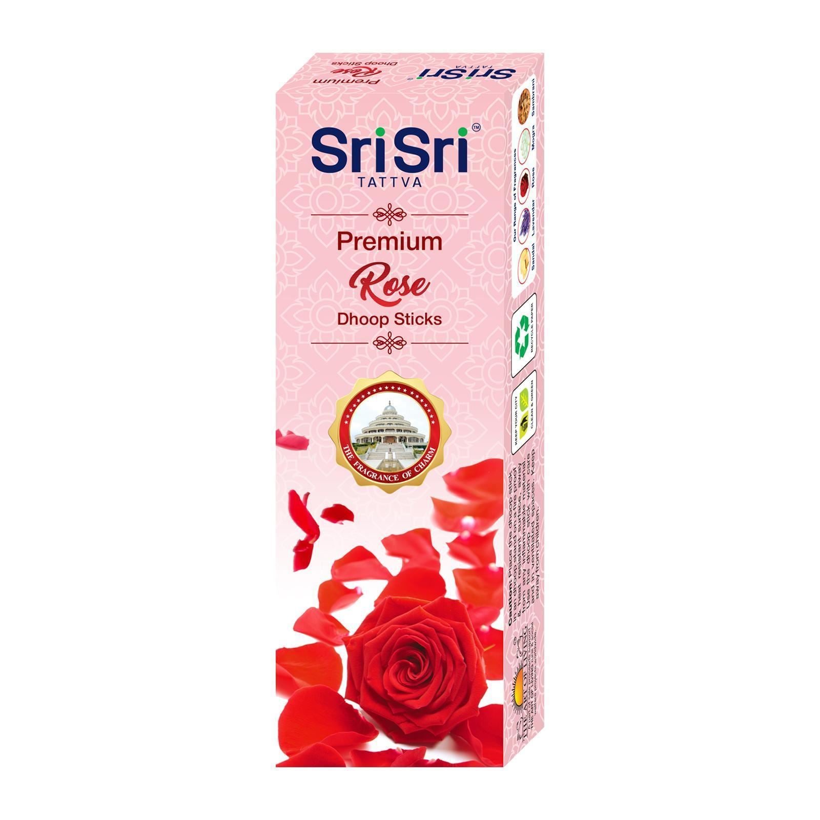 Sri Sri Tattva Premium Rose Dhoop Sticks