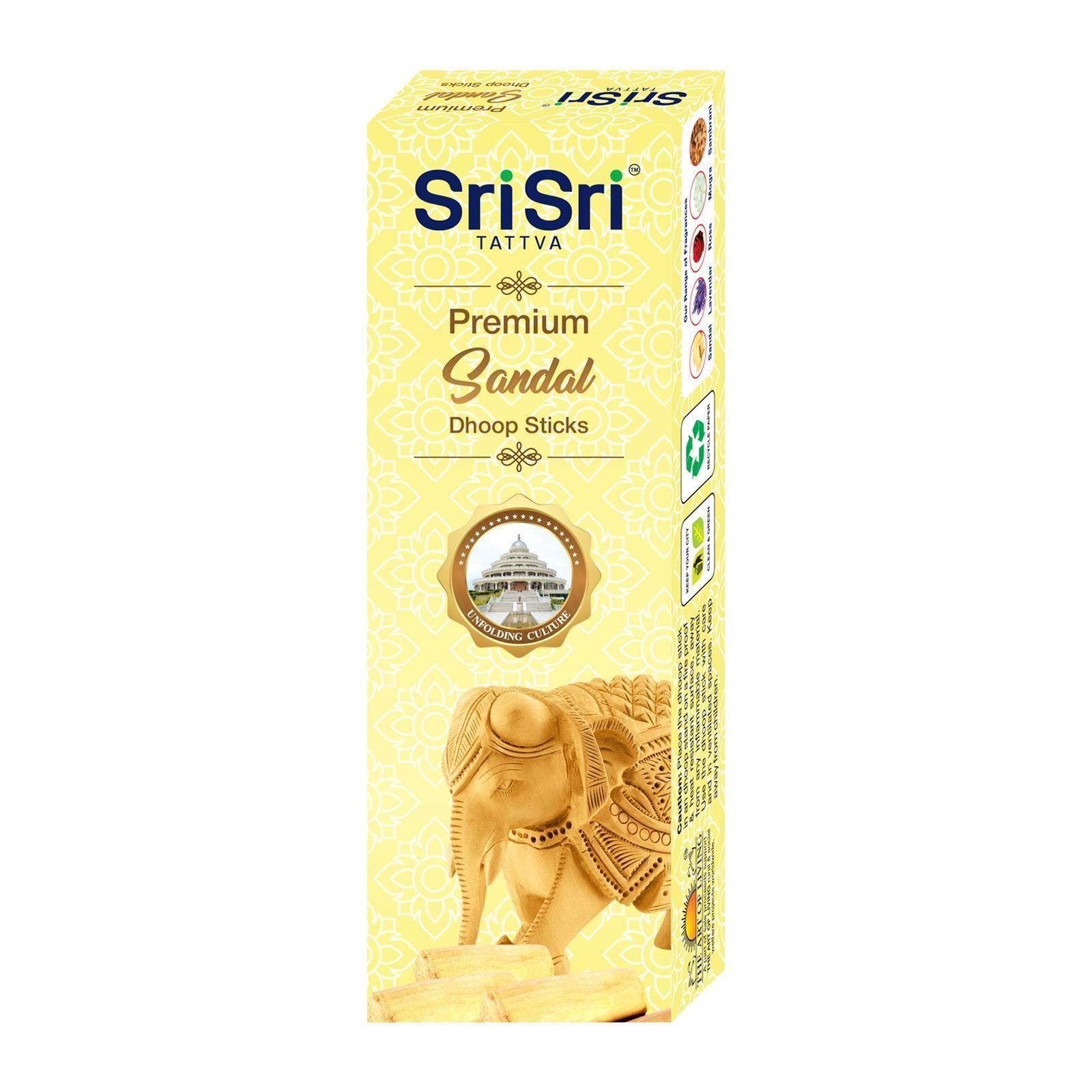 Sri Sri Tattva Premium Sandal Dhoop Sticks