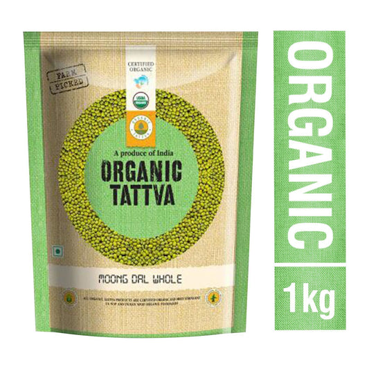 Organic Tattva Green Moong Dal Whole (Certified ORGANIC)