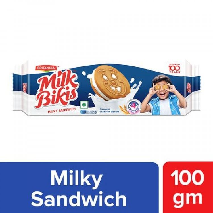 Britannia Milk Bikis Milky Sandwich Cookies
