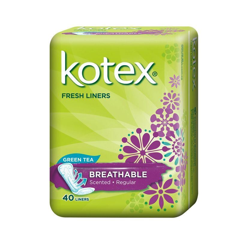 Kotex Breathable Fresh Liners Scented Regular 40 Liners (Green Tea)