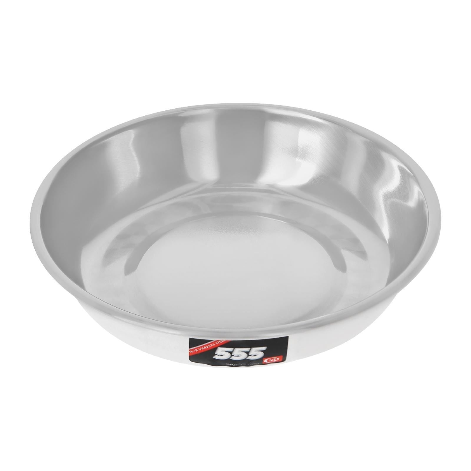 Stainless Steel Deep Rice Plate 28 Cm (NL 501 3028)