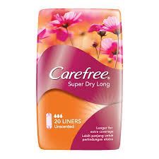 Carefree Super Dry Long PantyLiners Sanitary Napkins