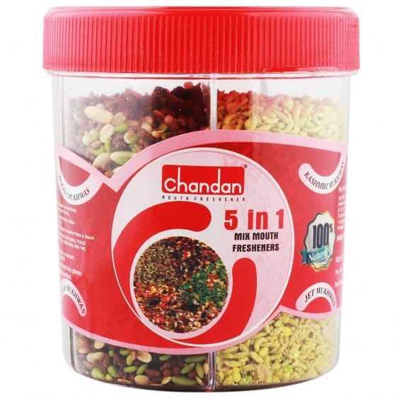 Chandan Mouth Freshener 5 in 1 Mukhwas Fennel Sweet Jar