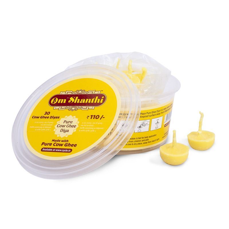 Om Shanthi Pure Cow Ghee Diya