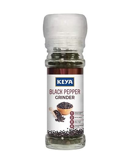 Keya Black Pepper Bottle With Grinder