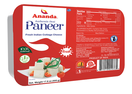 Ananda Premium Fresh Paneer Block (Delivered at least 2 days before it expires)
