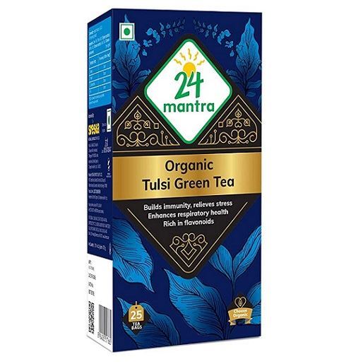 24 Mantra Tulsi Green Tea (Certified Organic)