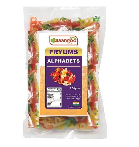 Waangoo Fryums Alphabets In Colours (Papad)