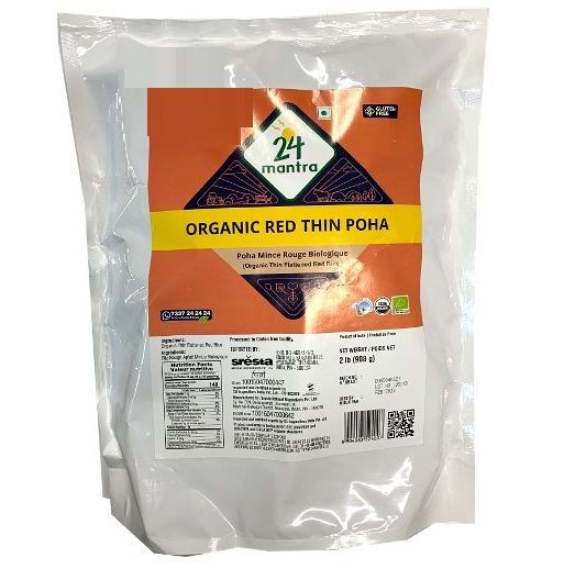 24 Mantra Red Thin Poha/Rice Flakes (Certified ORGANIC)